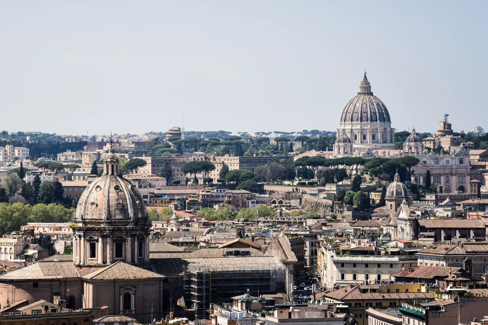 Skyline of Rome with the dome of Saint Peter's — studying at Italian universities with AcademItaly